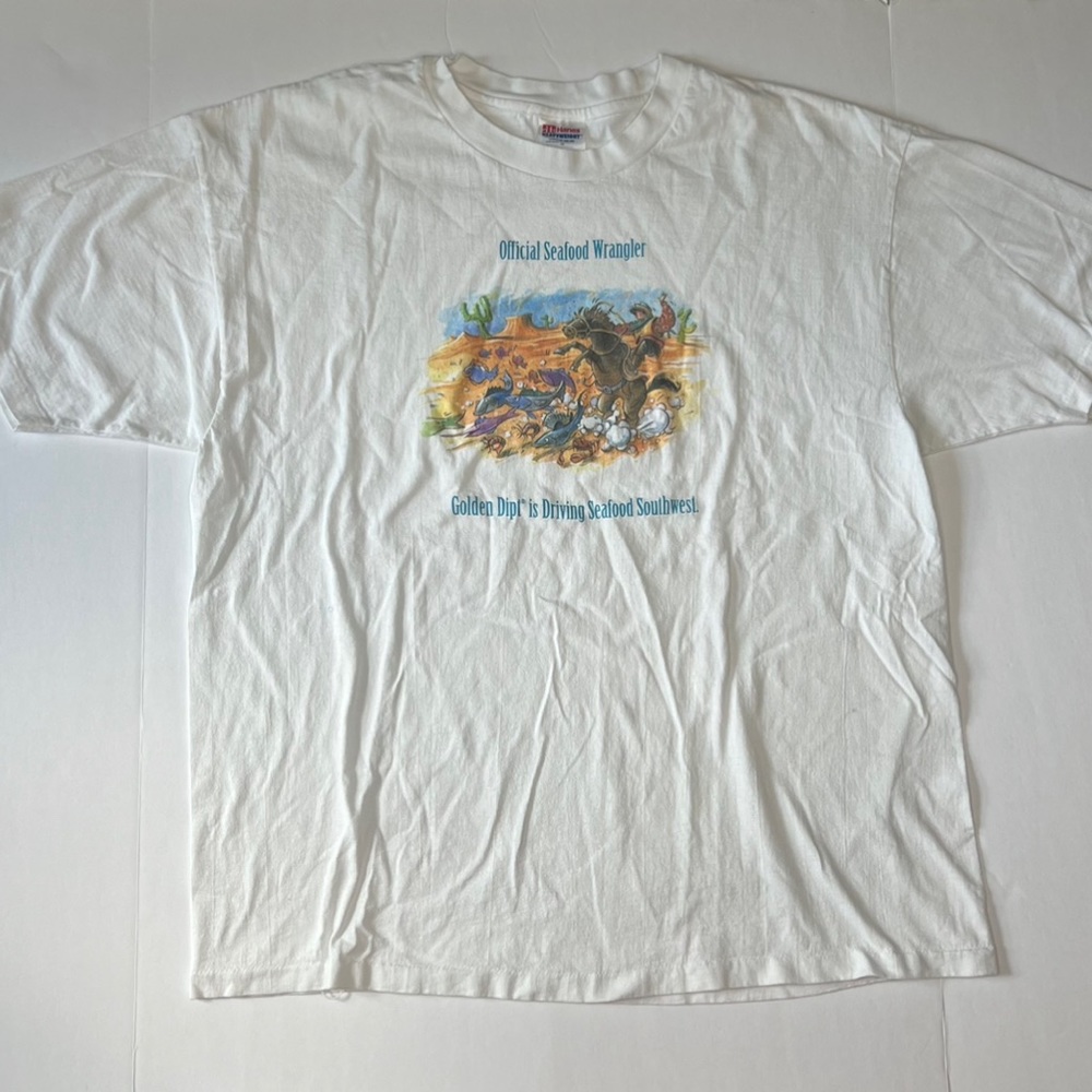 Vintage 1994 hanes size xl graphic print seafood wrangler
